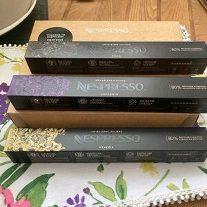 NEW seven (7)packages of Nespresso Original capsules Total:  70